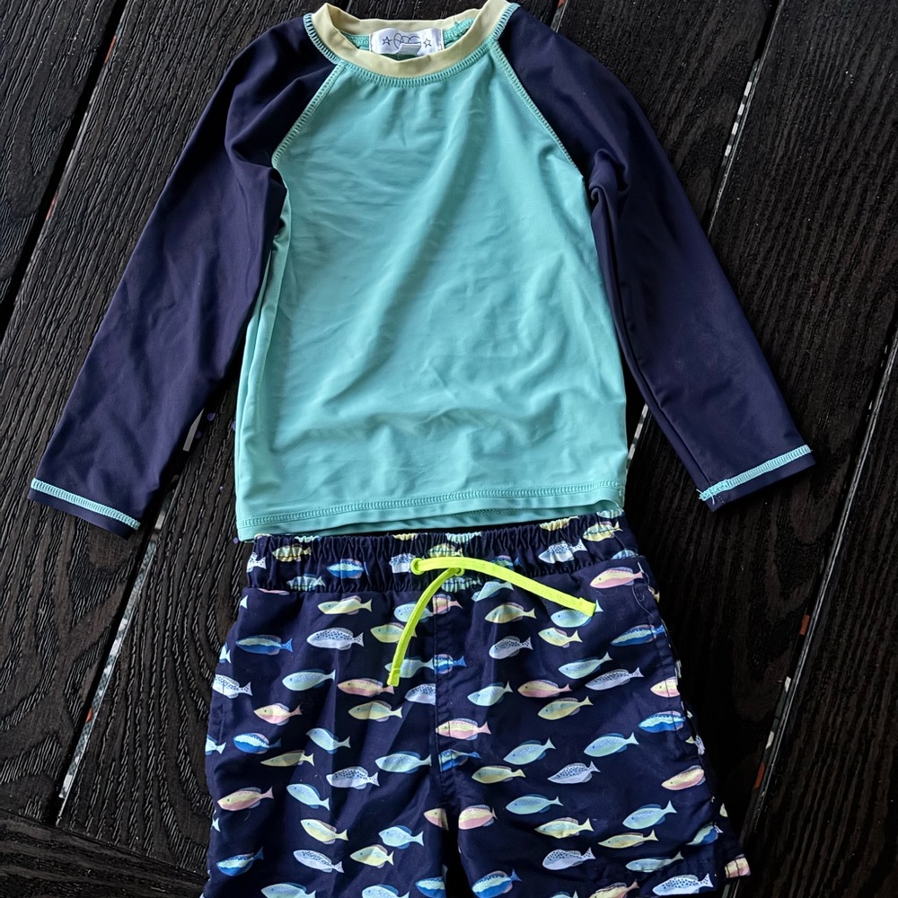 Boys Rashguard and Swim Shorts